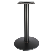 Pied de table industriel antique rétro noir robuste en métal et fonte pour mobilier de bar, restaurant, café, bistrot, base de table ronde
