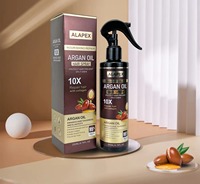 Spray lissant à l'huile d'argan pour cheveux crépus, protection contre la chaleur, soin capillaire personnalisé, brillance et protection