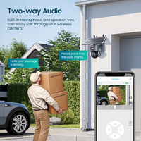 Caméra solaire Sectec HD 4MP 4G avec carte Sim 6W 2K IP 66 Caméra réseau PTZ dôme de vitesse domestique CCTV extérieure intelligente avec projecteurs