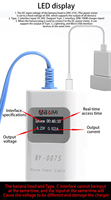 Kabel Deteksi Pengisian Cepat BY-007S untuk Ponsel Android Tipe-C Lightning Micro USB Tiga Perangkat