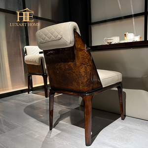 Ensemble de table à manger moderne en bois massif de luxe avec six chaises en cuir, personnalisable avec le logo <span class=keywords><strong>B</strong></span> - Product Image 4