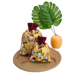 Handmade Linen Santa <b>Personalized</b> Drawstring Christmas <b>Gift</b> <b>Bag</b> - Product Image 3