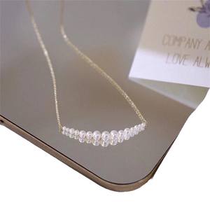 Collar de Perlas Sonrientes de Estilo Simple Zhizhen, Cadena para Clavícula con Perlas de Agua Dulce en Degradado, Chapado en Oro de Casi 14K - Product Image 5