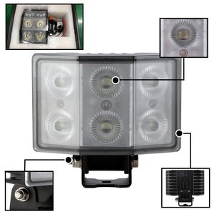 Luces de Trabajo para Camiones y Maquinaria Pesada de 60 W, Cuadradas de 5.3 Pulgadas para LED, Haz de Luz Difusa, Sistema Óptico Tres en Uno, 5600 lm, 6500 K, Blanco - Product Image 3
