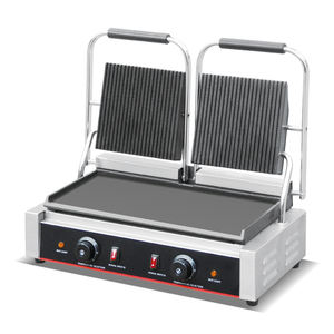 Plateau de table électrique commercial CE Steak <span class=keywords><strong>Panini</strong></span> <span class=keywords><strong>2000w</strong></span> en acier inoxydable fonte Sandwich <span class=keywords><strong>Panini</strong></span> Contact <span class=keywords><strong>Grill</strong></span> Maker - Product Image 6