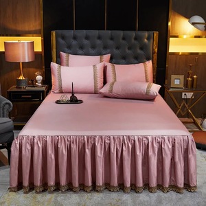Falda de cama <span class=keywords><strong>barata</strong></span> para el hogar, <span class=keywords><strong>colcha</strong></span> gruesa, cubierta de cama, venta al por mayor - Product Image 4