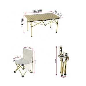 Novo Conjunto de Mesa e Cadeiras Dobráveis para <span class=keywords><strong>Camping</strong></span> ao Ar Livre, Acessórios Leves para Piquenique com Bolsa Portátil - Product Image 4