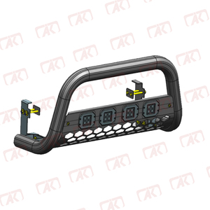 Protector de parachoques delantero de barra de toro de acero inoxidable para Hilux Vigo Revo 2005-2011 2012-2015 2016 + - Product Image 3