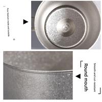Mug à bière en titane pur, forme ventrue, avec poignée, simple paroi, léger, compatible eau bouillante, luxe discret, haut de gamme, boîte à grille raffinée