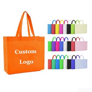 Custom Logo Eco-Friendly Reusable Non-woven <b>Bags</b> Multi-Color Collection Grocery Shopping Durable <b>Foldable</b> Design for Women Men - Product Image 2
