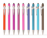 Stylos à bille autocollants époxy en forme de clip en métal publicitaire classique personnalisable Collection de stylos personnalisés