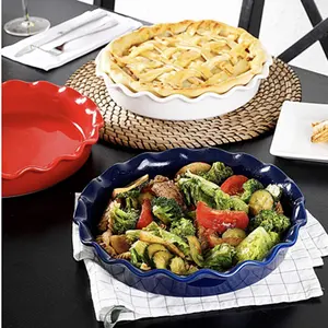 Restaurant de haute qualité Sweese <span class=keywords><strong>porcelaine</strong></span> ustensiles de cuisson moule à <span class=keywords><strong>tarte</strong></span> assiette à <span class=keywords><strong>tarte</strong></span> ronde cuisine profonde <span class=keywords><strong>plat</strong></span> de cuisson <span class=keywords><strong>en</strong></span> céramique - Product Image 1