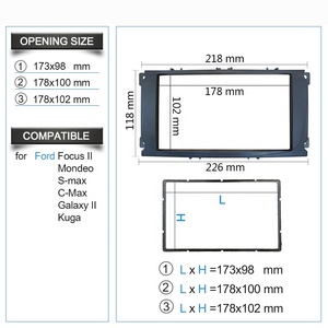 Mascherina Radio per Auto <span class=keywords><strong>Ford</strong></span> <span class=keywords><strong>Focus</strong></span> II Mondeo <span class=keywords><strong>Kuga</strong></span>, Kit Installazione Stereo 2 Din, Pannello Frontale per Installazione DVD - Product Image 4