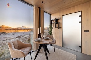 Maison conteneur modulaire isolée <span class=keywords><strong>de</strong></span> style européen, aménagement personnalisable, entièrement équipée, cabane <span class=keywords><strong>de</strong></span> luxe portable, facile à déplacer, mur en <span class=keywords><strong>verre</strong></span> - Product Image 5