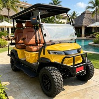 Carrito de Golf Eléctrico de Lujo de 4 Plazas, Personalizable, Todoterreno