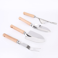 Kit di Attrezzi da Giardinaggio Fai-da-Te in Acciaio Inox con Manico in Legno e Lama da 8cm OEM