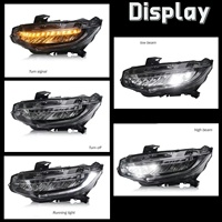 Civic 10th Gen 2016 + phare LED mise à niveau modifié avant lampe frontale clignotant dynamique pièces de voiture automatique pour Honda