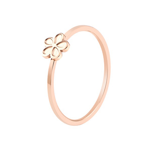 Flower Shape <b>Titanium</b> Steel <b>Ring</b> Rose Gold And Steel Color Women's Fashion Jewelry Gift For Daily Wear - Product Image 5