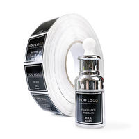 Autocollants de luxe en PVC imperméables pour emballages de parfum, conception personnalisée, autocollants en vinyle blanc pour étiquettes cosmétiques