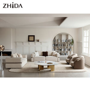 कपड़े सोफे 1 + 2 + 3 संयोजन सोफे बड़े परिवार विला नरम कमरे सोफे - Product Image 2