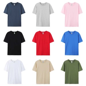 T-shirt d'été pour homme personnalisé 180 g/m² 100 % coton, col montant, impression de t-shirts, t-shirts blancs unis pour homme - Product Image 3