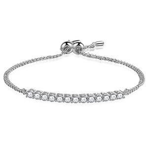 Pulsera con sonrisa de moissanita de plata S925 transfronteriza para mujer, joyería ajustable de gama alta para <span class=keywords><strong>Amazon</strong></span>, superventas al por mayor - Product Image 5
