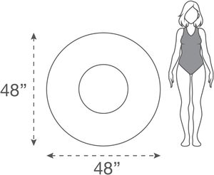 Grande zattera gonfiabile da 48 pollici per adulti e tubo interno per acqua resistente-guida stabile per feste estive ed eventi di nuoto - Product Image 2