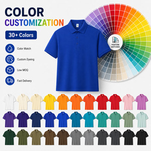 Camiseta de Manga Corta de Secado Rápido, Tejido Liso, con Botones Frontales y Logotipo Personalizado, para Hombre y Mujer, 13% Elastano, Elástica, para Golf - Product Image 3