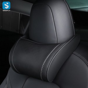 Appui-tête <span class=keywords><strong>de</strong></span> siège <span class=keywords><strong>de</strong></span> voiture en cuir PU Camping oreiller <span class=keywords><strong>de</strong></span> repos <span class=keywords><strong>de</strong></span> cou <span class=keywords><strong>de</strong></span> voyage pour <span class=keywords><strong>tesla</strong></span> modèle <span class=keywords><strong>3</strong></span>/Y - Product Image 1