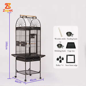 Cage à oiseaux <span class=keywords><strong>en</strong></span> acier inoxydable robuste avec accessoires, grande cage à <span class=keywords><strong>canaris</strong></span> d'extérieur, <span class=keywords><strong>volière</strong></span> portable, grandes cages à oiseaux à vendre - Product Image 5