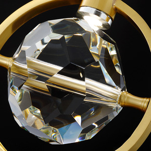 Luxury All-Copper Small Pendant <b>Light</b> Long Cord Creative Personalized for Bedroom <b>Dining</b> Room TV Wall Crystal Pendant Chandelier - Product Image 6