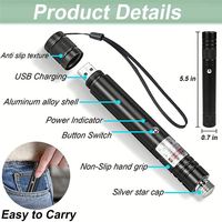 Stylo pointeur laser vert rechargeable 900Miles, faisceau lumineux visible pour l'astronomie