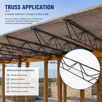 Sistem Atap Truss Baja Tahan Karat Model Lattice Girder, Kekuatan Tinggi, Bentangan Lebar, Pemasangan Cepat, Struktur Bengkel Gudang