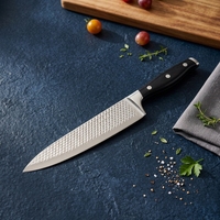 Couteau de chef artisanal de 7,5 pouces avec manche en bois de rose, couteau de cuisine personnalisé en acier inoxydable