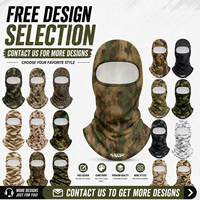 Vente en gros de balaclavas imprimés camouflage, design personnalisé, séchage rapide, masque intégral pour la chasse, la pêche, la randonnée en montagne