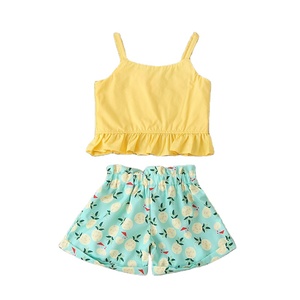 All'ingrosso Halter Top pantaloncini con stampa di frutta belle ragazze 2 pezzi Set donna estate - Product Image 2