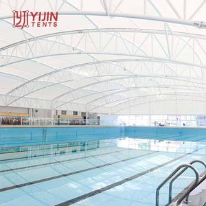 Stable Architectural Tensile Membrane Structure <b>Canopy</b> <b>Tent</b> for Basketball Tennis Court Roof Cover Tensile Membrane Structure - Product Image 5