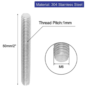 Tiges filetées métriques DIN 975 de 80 mm de longueur en acier inoxydable galvanisé à chaud M3-<span class=keywords><strong>M20</strong></span> - Product Image 4