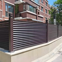 Clôture de sécurité en alliage d'aluminium à lame angulaire, facilement assemblable, panneaux de clôture étanches pour l'intimité, treillis pour jardins et maisons