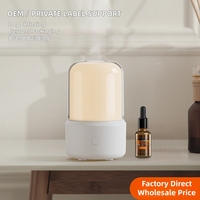 Lámpara Nocturna Única y Elegante con Luz Cálida, Difusor de Aroma USB de 120 ml, Humidificador de Aromaterapia