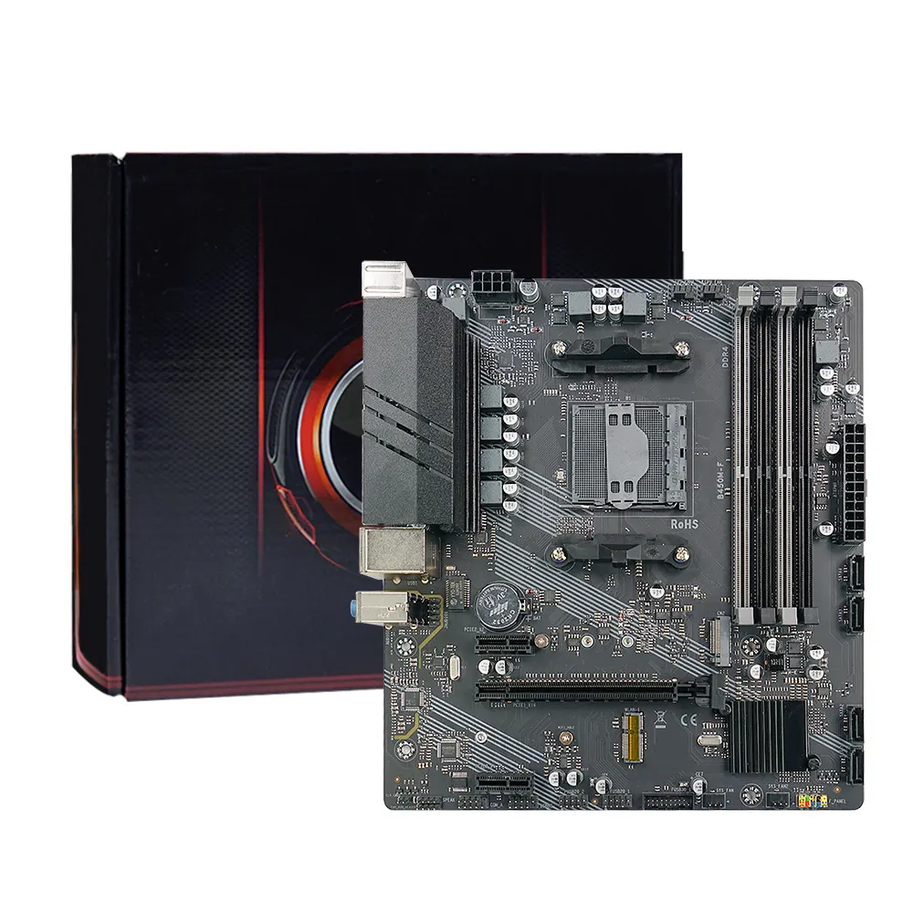 AMD gaming PC mainboard computador placa mãe B450 Chipset AM4 Dual Channel placa mae DDR4 64GB USB3.2 desktop B450M placa-mãe