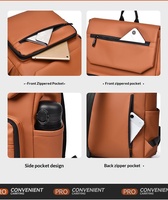 Nouveau style de sac à dos pour homme, décontracté, pour les voyages en plein air, avec matériau PU, harnais rembourré, sac à dos scolaire tendance