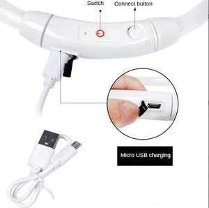 Collier pour animaux de compagnie en nylon rechargeable, lumineux la nuit, pour petits et grands chiens et chats, pour un pelage brillant et éclatant, modèle très demandé pour l'exportation - Product Image 5