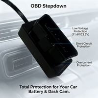 Kit de câblage OBD avec protection contre les surtensions 12V 2A Type C, surveillance de stationnement 24H, contrôle ACC, cordon d'alimentation pour caméra embarquée