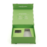 Boîte rigide personnalisée avec logo pour cosmétiques pour enfants, boîte à fermeture magnétique à motif de haricots de dessin animé pour coffret cadeau maman et bébé