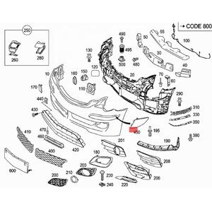 2518850923 2518851023 A2518850923 A2518851023 Pièces automobiles Pare-chocs avant Garniture de protection Rada pour Mercedes Benz <span class=keywords><strong>MB</strong></span> Classe R <span class=keywords><strong>W251</strong></span> 2005-2010 - Product Image 2