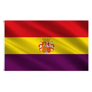 HUIYI 2X3/3X5FTスペイン共和党旗共和国ポスターバナースペイン旗