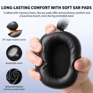 Hot bán Over-ear Tai nghe Màn hình cảm ứng hiển thị kỹ thuật số tiếng ồn chủ động hủy bỏ LED chỉ số pin lai ANC DJ - Product Image 4