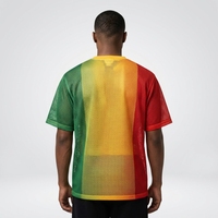 T-shirt en maille pour homme Miami Caribbean Music Fest, couleur dégradée personnalisée, respirant, haut de fête, vente en gros, fournisseur OEM ODM, impression personnalisée
