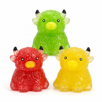 Jouet à presser Slushie Cow Pinch, sonore ASMR, transparent en TPR, anti-stress et fidget pour le bureau, la maison et les voyages, pour la décompression